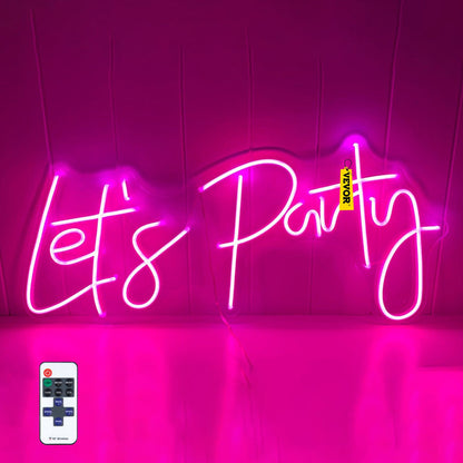 Let's Party Neon Sign, 23"X10"-3