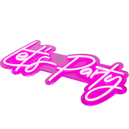 Let's Party Neon Sign, 23"X10"-5