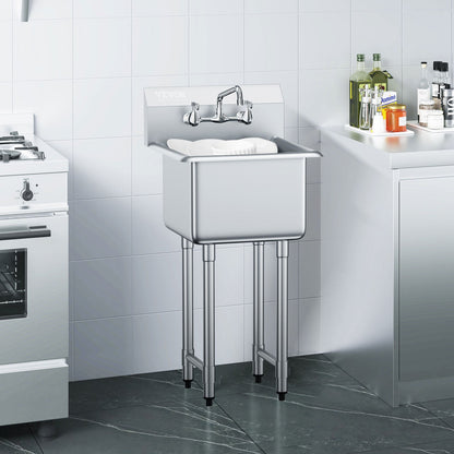 Stainless Steel Prep & Utility Sink-6