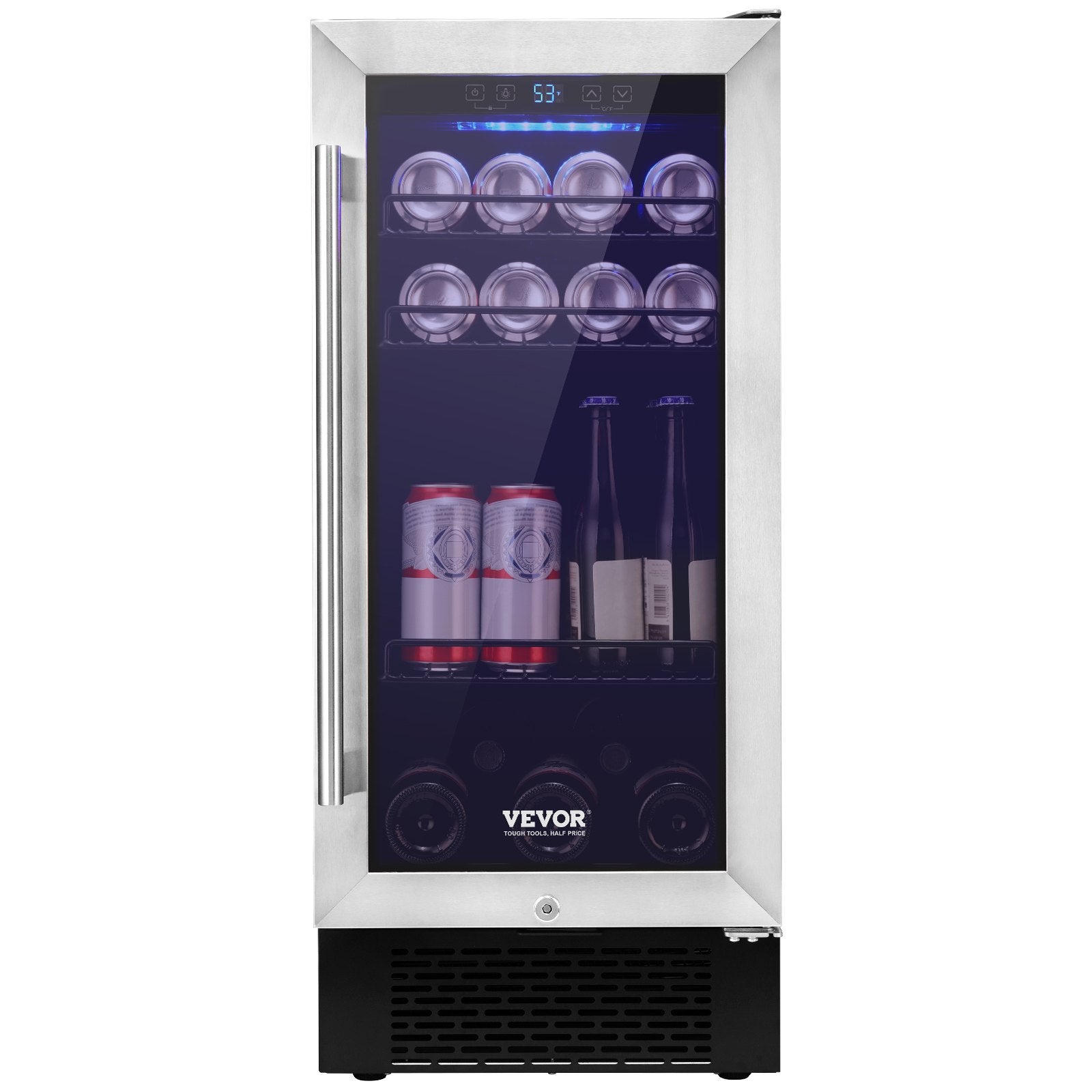 Wine Cooler, 96 Cans Capacity Under Counter Built-in or Freestanding -6