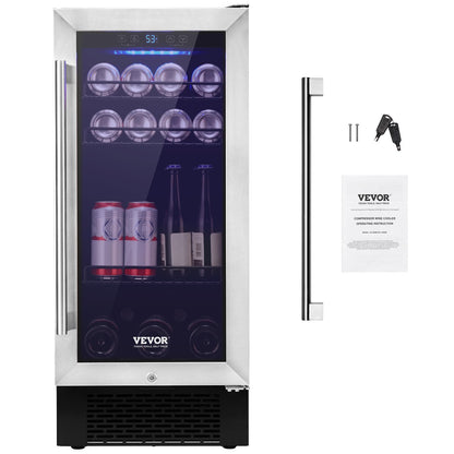 Wine Cooler, 96 Cans Capacity Under Counter Built-in or Freestanding -5