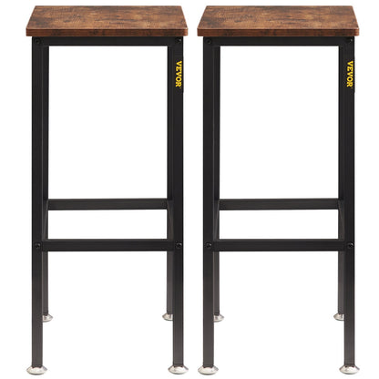 Rustic Bar Stools with Foot Rest - Set of 2-3