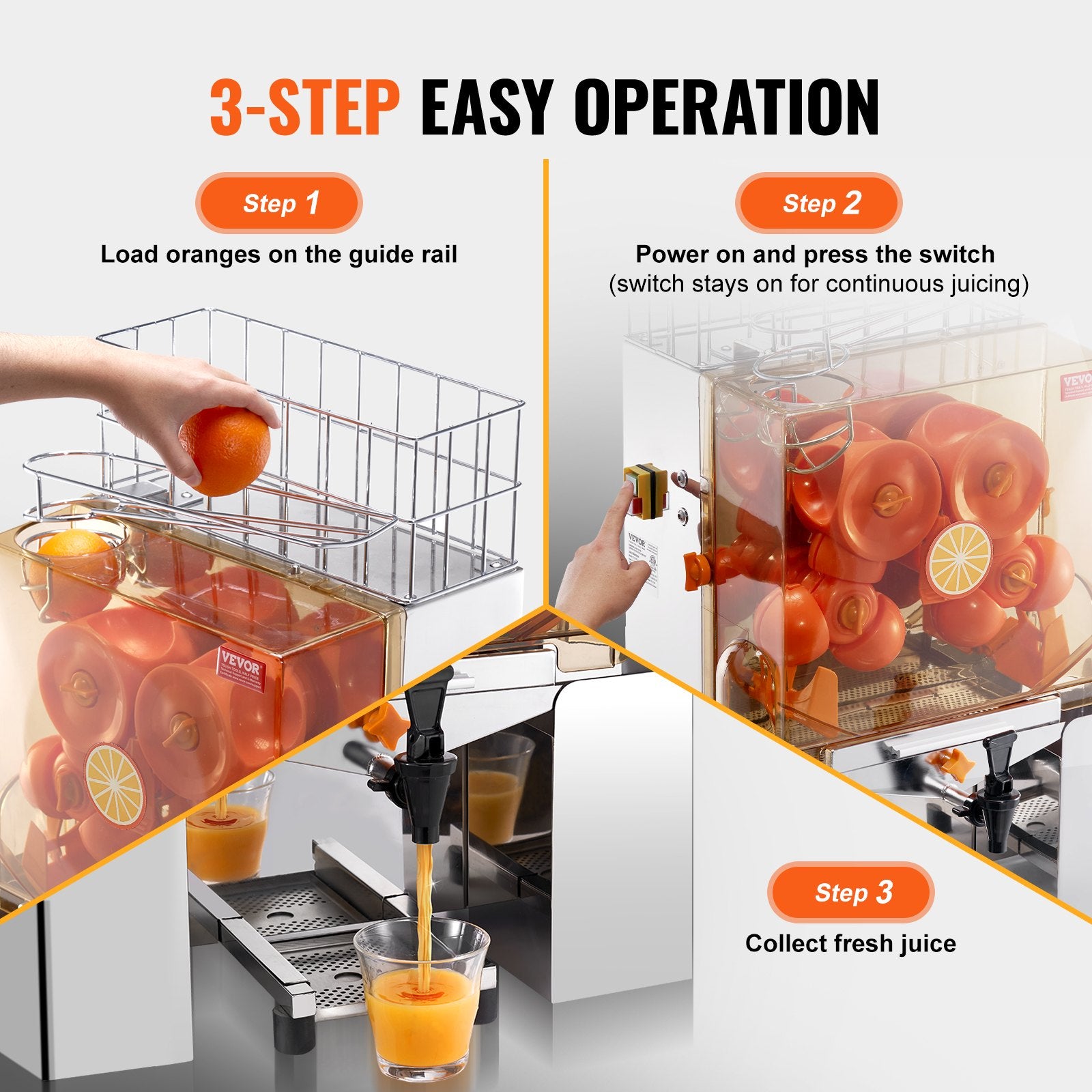 Commercial Orange Juicer Machine, 120W -4