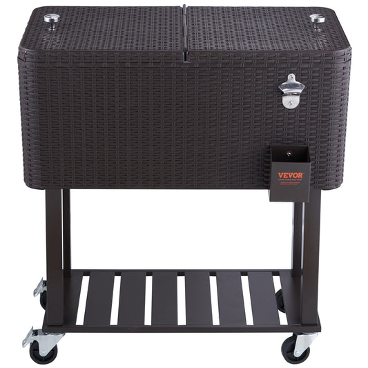 Rolling Ice Chest Cooler Cart 80 Quart-7