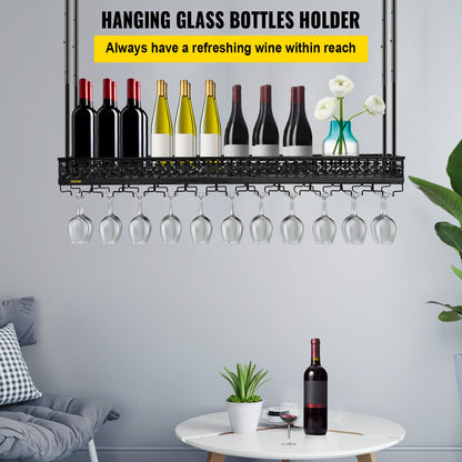 Ceiling Wine Glass Rack, 46.9 x 13 inch -0