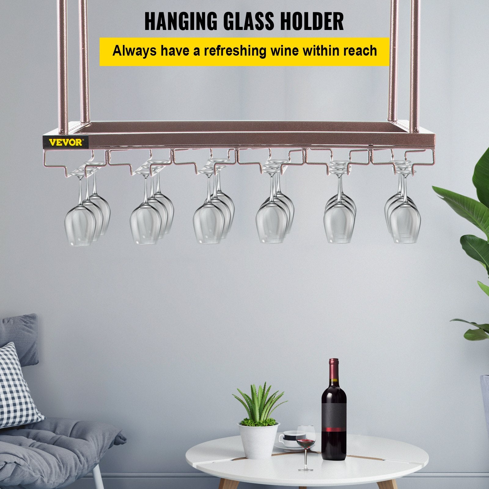 Ceiling Wine Glass Rack, 23.6 x 13.8-0