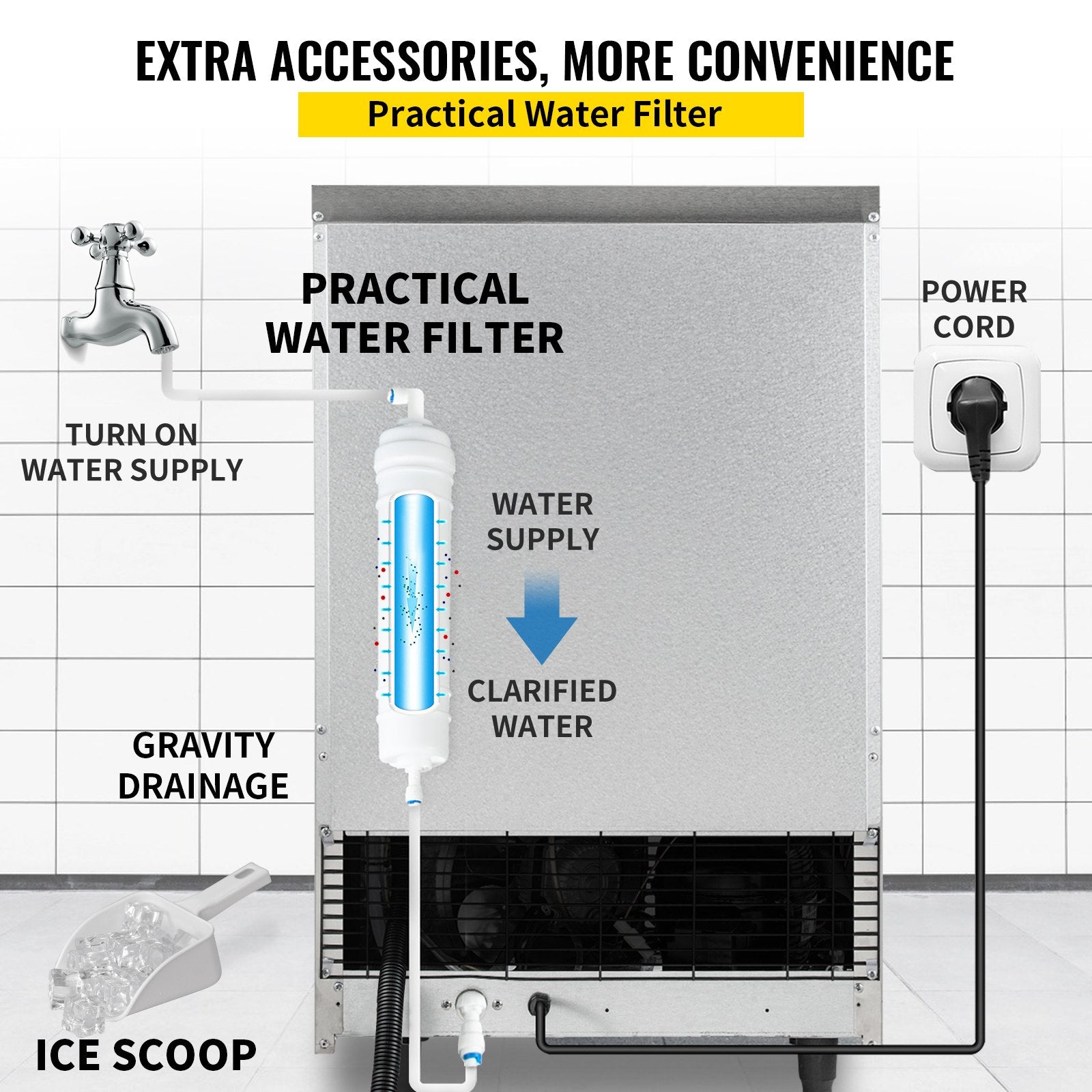 110V Commercial Ice Maker Machine-3