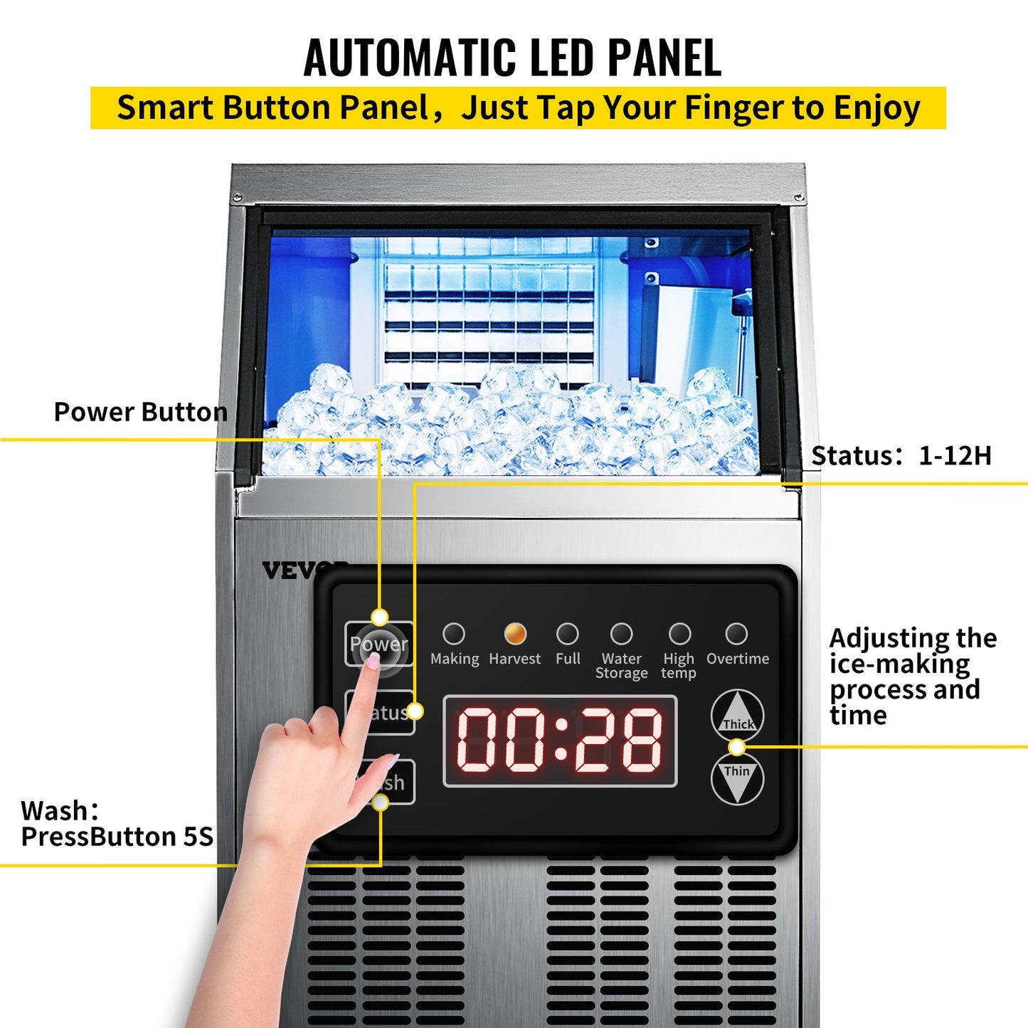 110V Commercial Ice Maker Machine-4