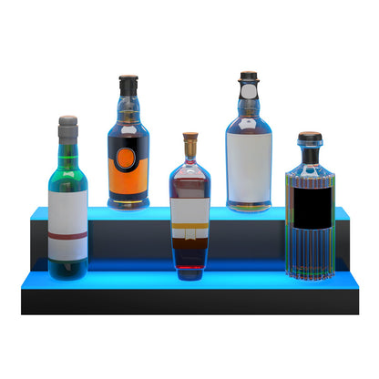 LED Lighted Liquor Bottle Display Bar Shelf RF & App Control 24" 2-Step-8