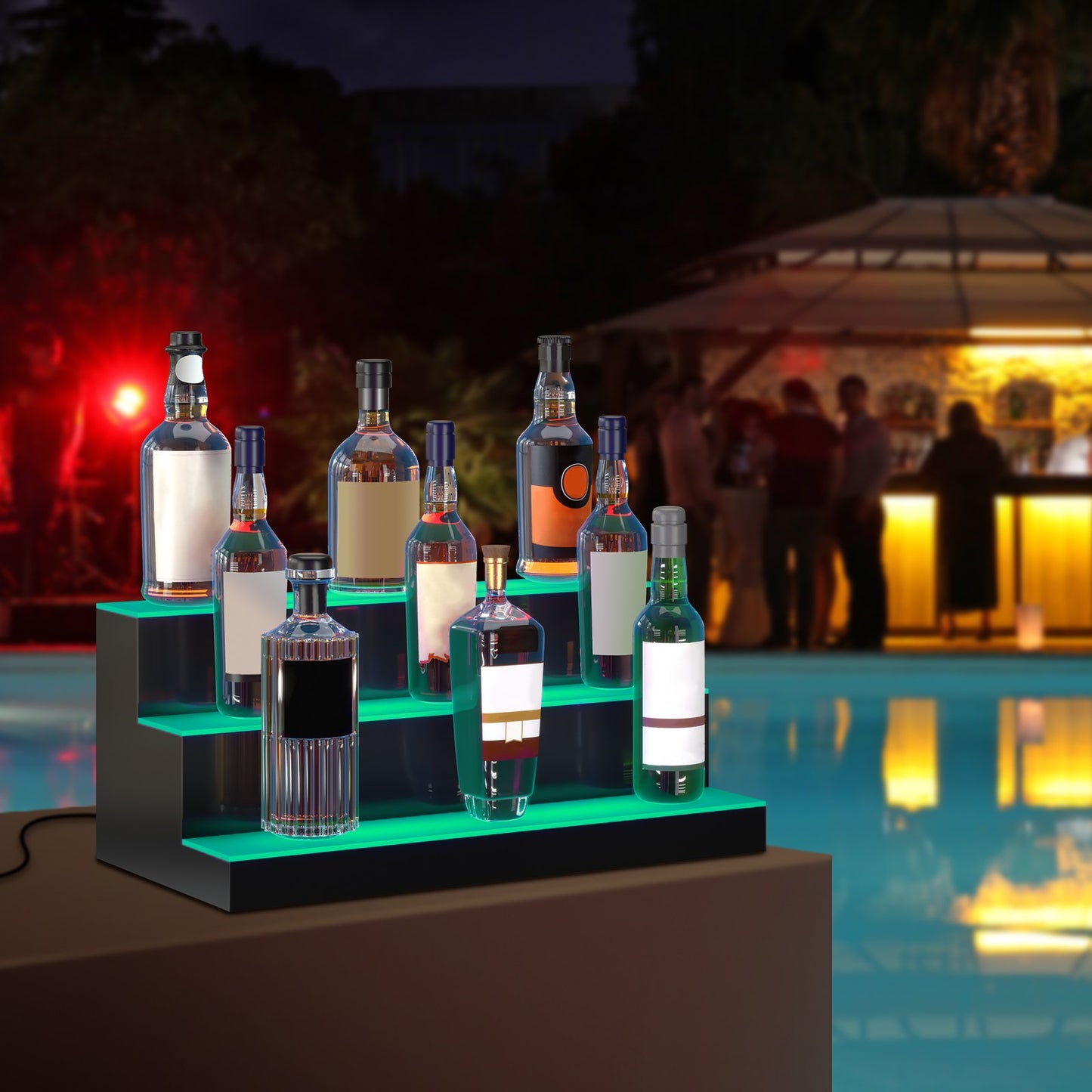 LED Lighted Liquor Bottle Display Bar Shelf 24" -6