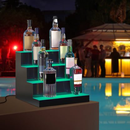 LED Lighted Liquor Bottle Display Bar Shelf-6