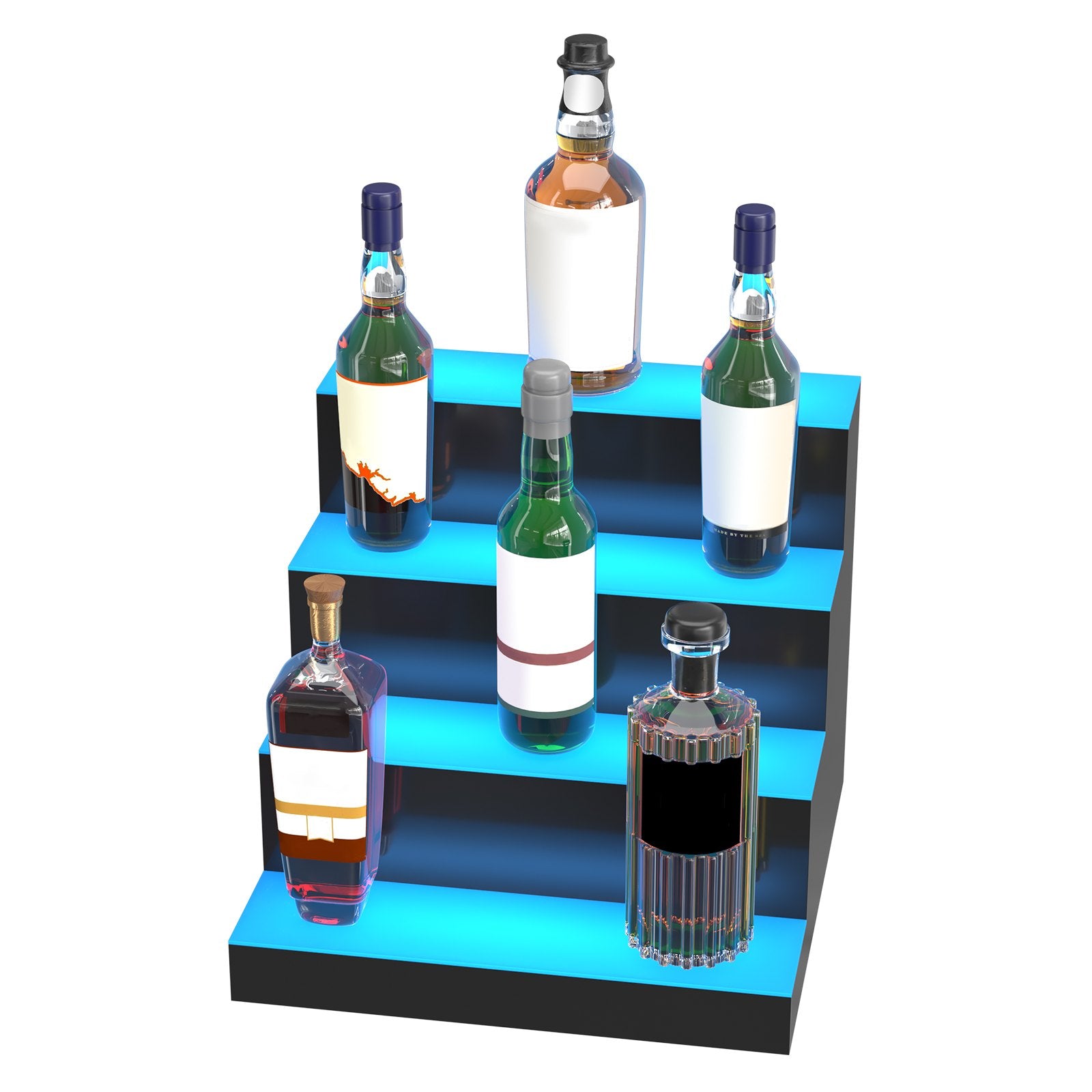 LED Lighted Liquor Bottle Display Bar Shelf-9