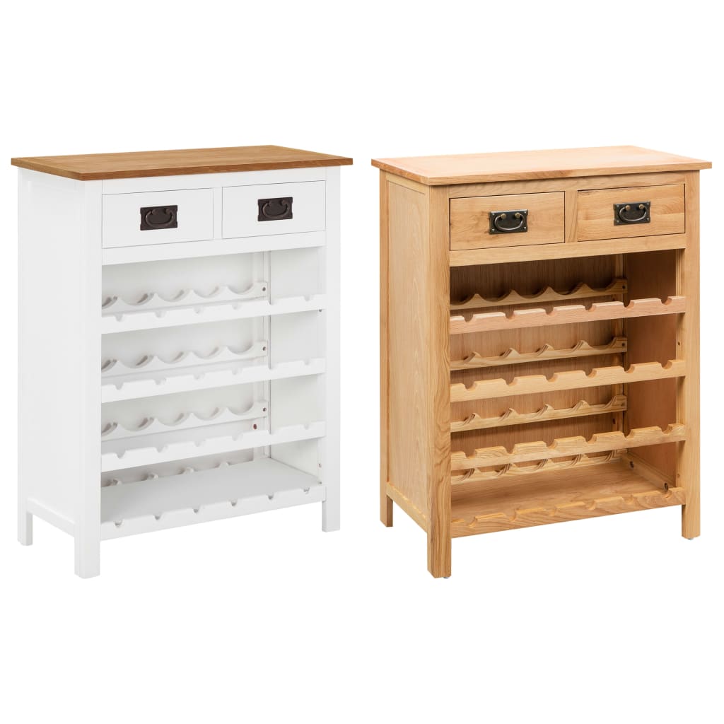 Wine Cabinet Solid Oak Wood-1