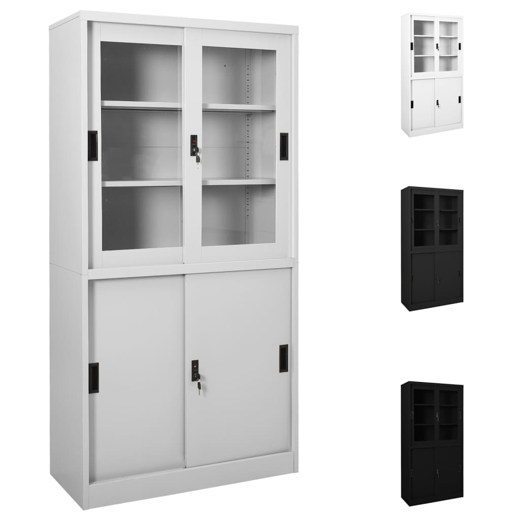 Cabinet Storage with Sliding Door Steel-5