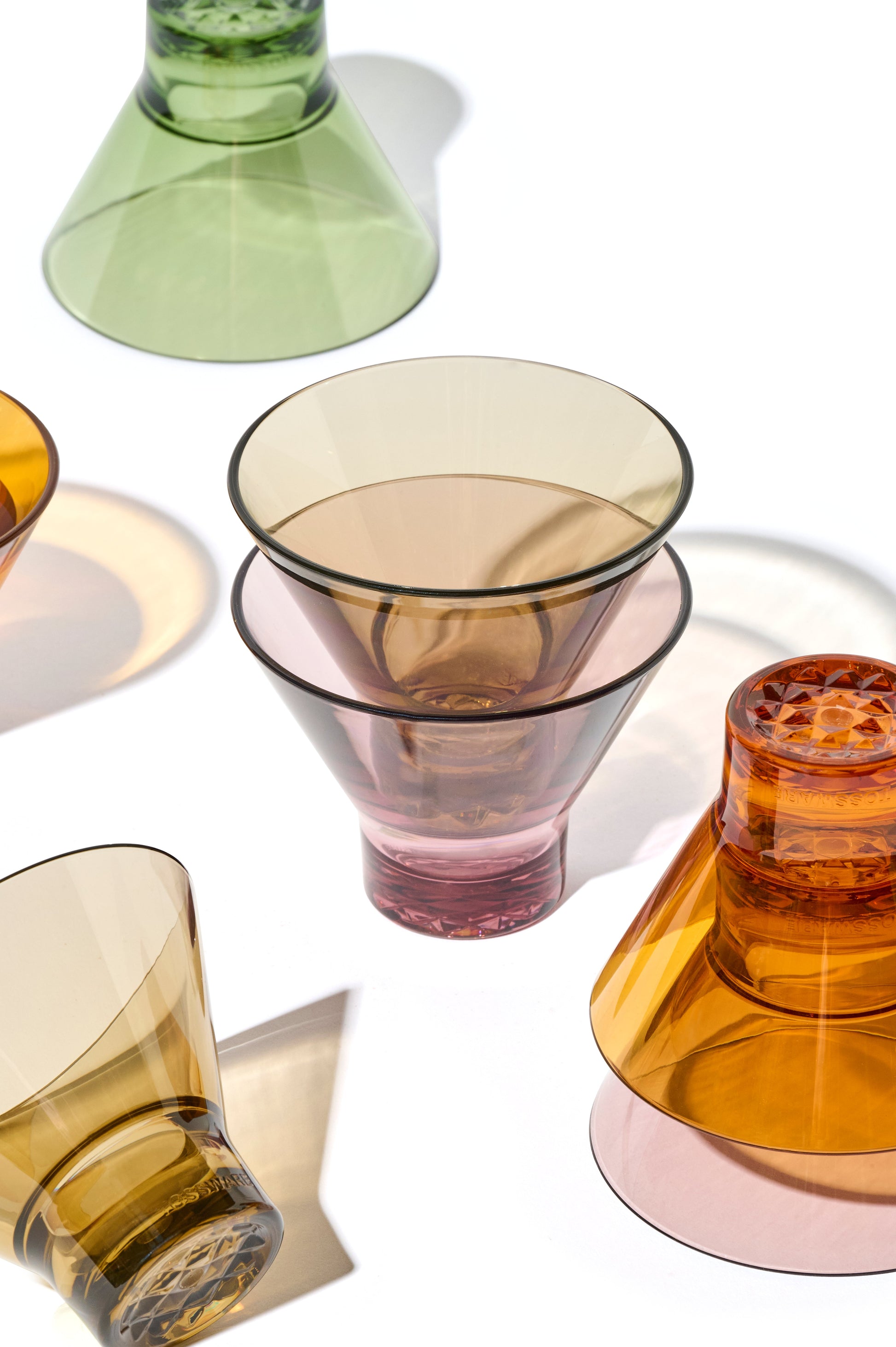 RESERVE 8oz Stemless Martini Color Series Tritan™ Copolyester Glass - Bulk-1
