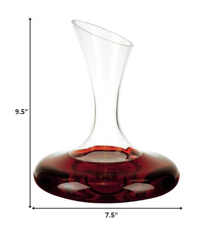 Mouth Blown Crystal Wine Carafe 32oz-1