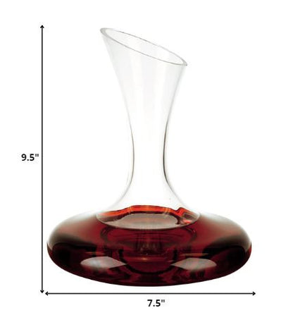 Mouth Blown Crystal Wine Carafe 32oz-1