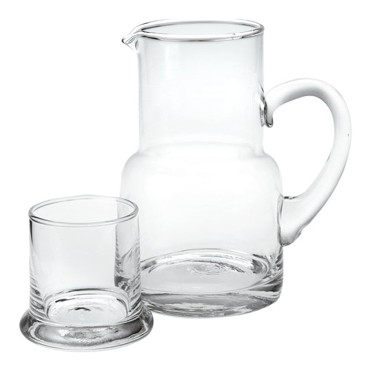 Clear Glass 2 Pc Carafe Set -0