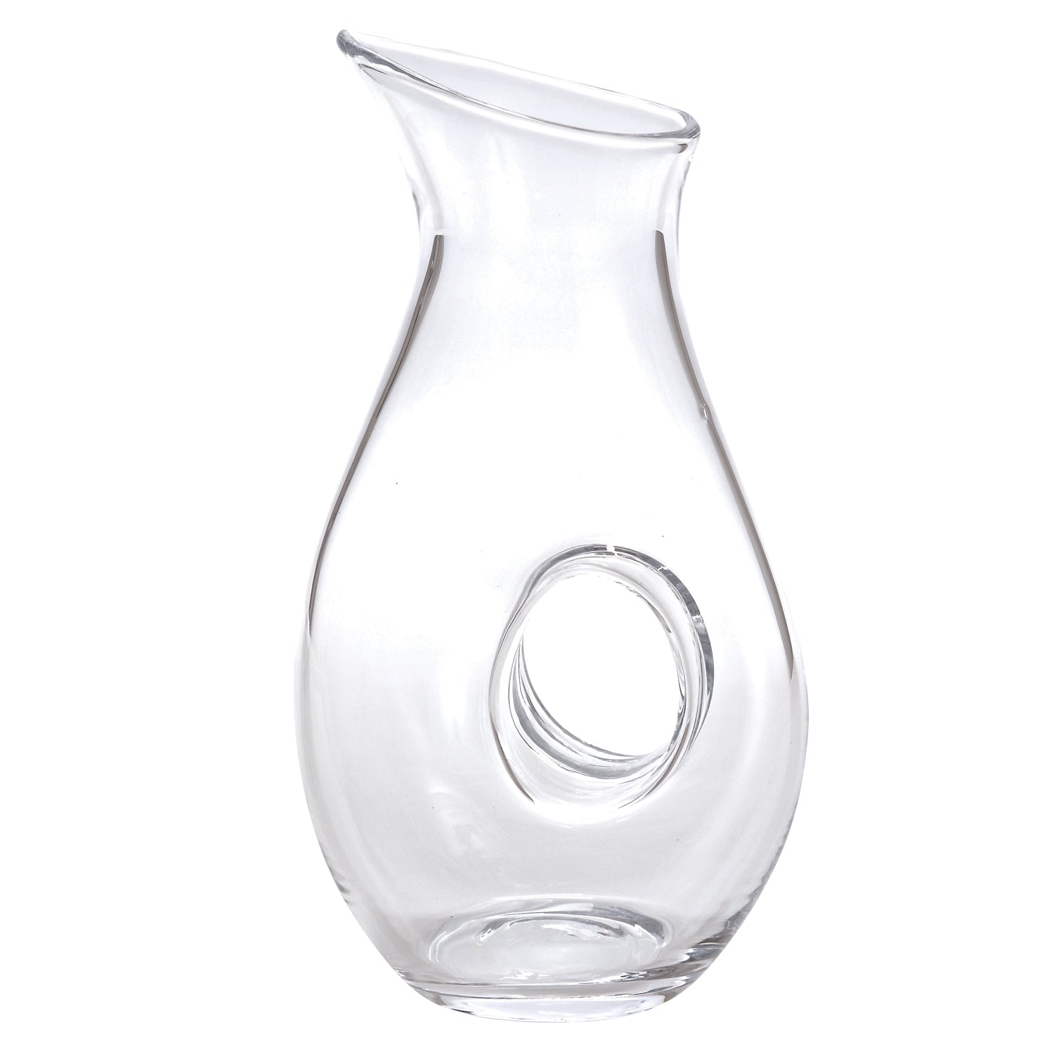 Mouth Blown Lead Free Crystal Pitcher  28 oz-0