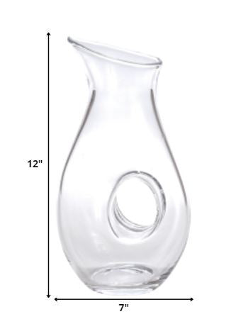 Mouth Blown Lead Free Crystal Pitcher  28 oz-1