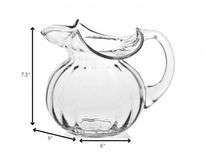 Mouth Blown Glass Pitcher  42 oz-4