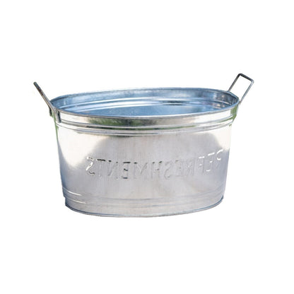 Refreshments Oval Stainles Steel Galvanized Beverage Tub-0