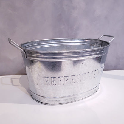 Refreshments Oval Stainles Steel Galvanized Beverage Tub-2