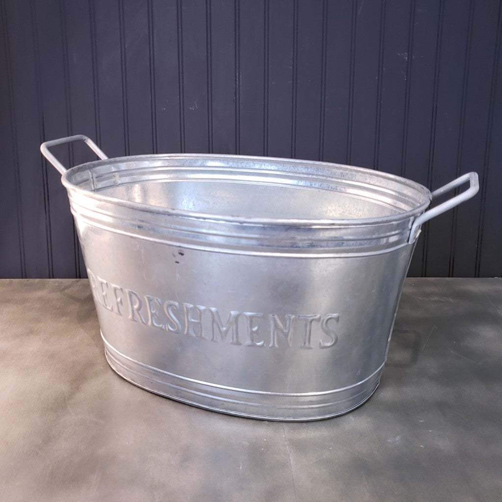 Refreshments Oval Stainles Steel Galvanized Beverage Tub-3