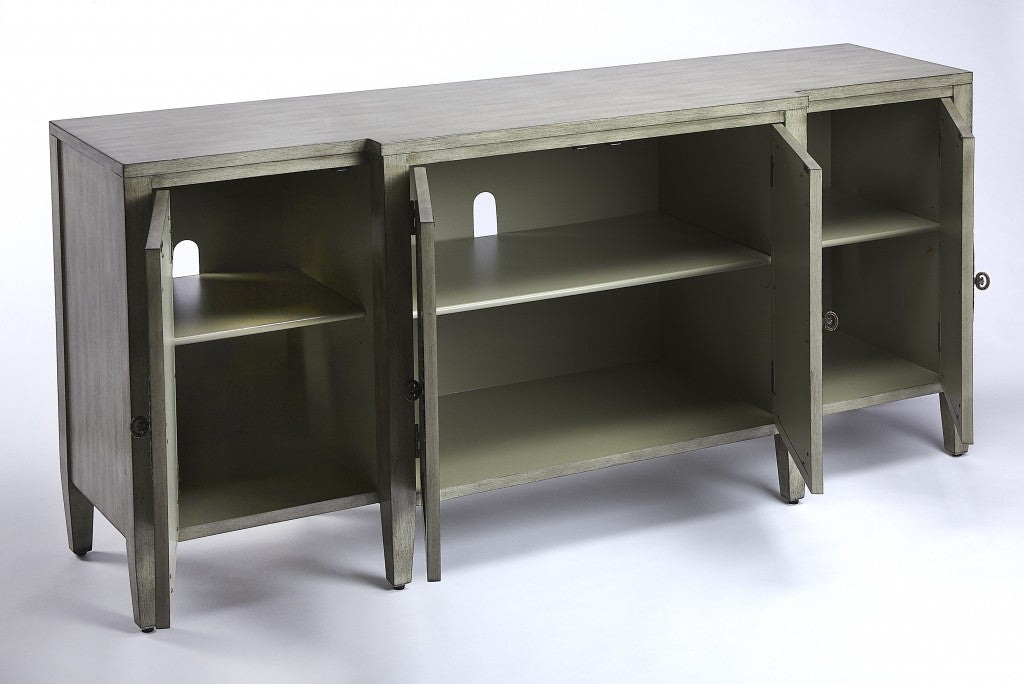 Giovanna Olive Gray Mirrored Sideboard-1