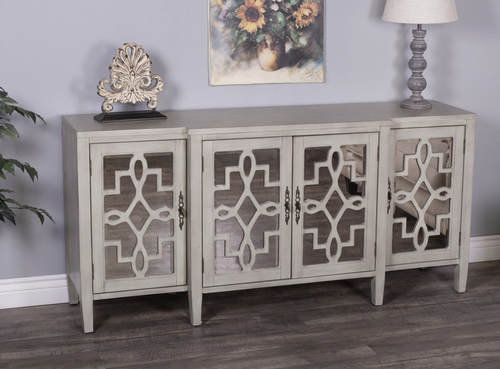 Giovanna Olive Gray Mirrored Sideboard-4