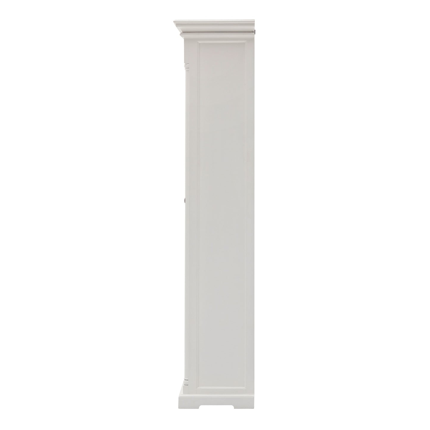 Traditional White and Glass Door Storage Cabinet-2