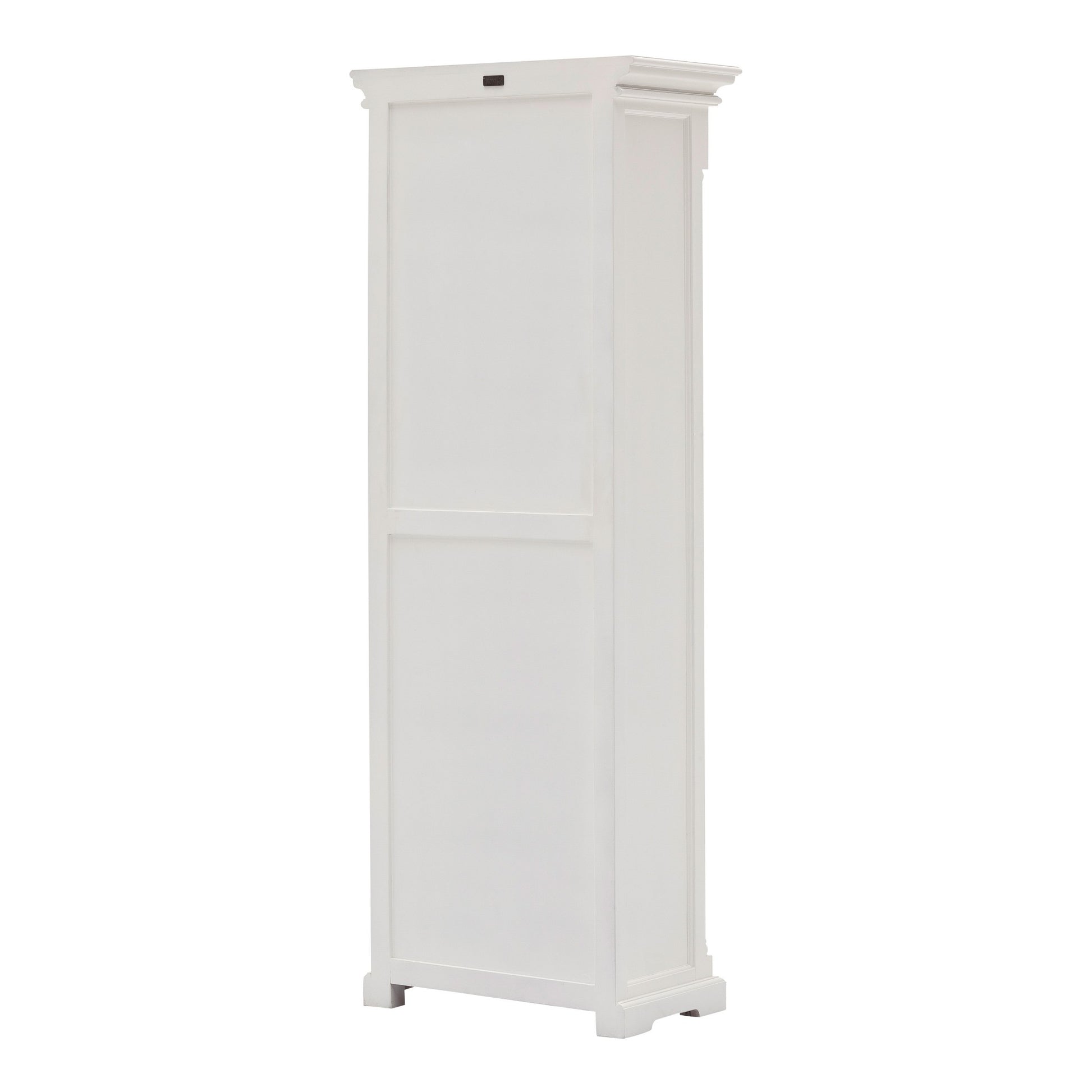 Traditional White and Glass Door Storage Cabinet-3