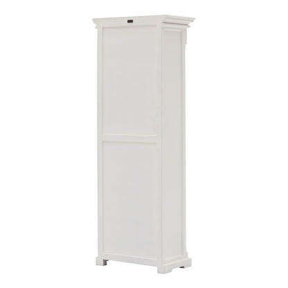 Traditional White and Glass Door Storage Cabinet-3