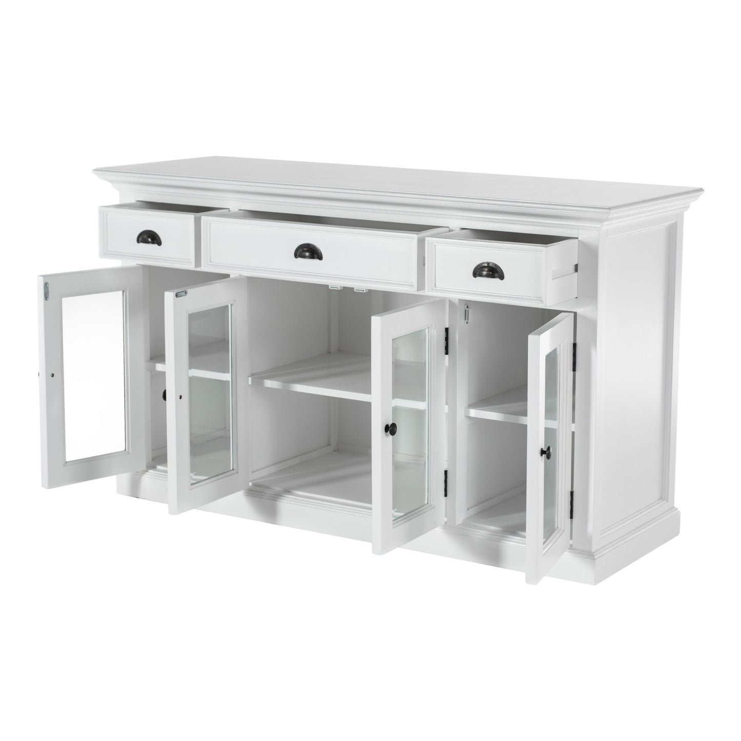 Modern Farmhouse White Buffet Server-3