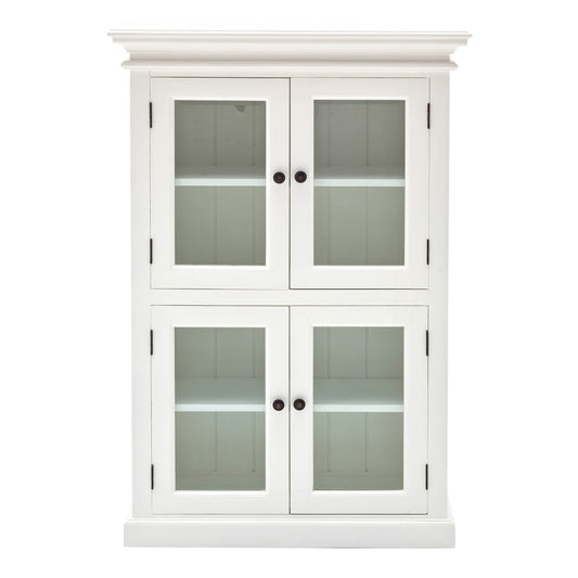 Classic White Two Level Storage Cabinet-0