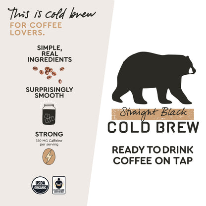 Wandering Bear Cold Brew Coffee On Tap, 96 fl oz - 3 Pack-2