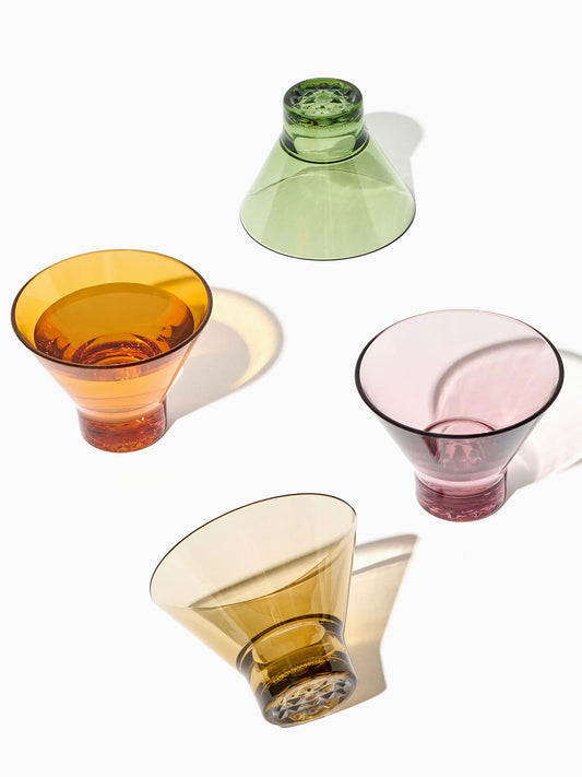 RESERVE 8oz Stemless Martini Color Series Tritan™ Copolyester Glass - Bulk-0