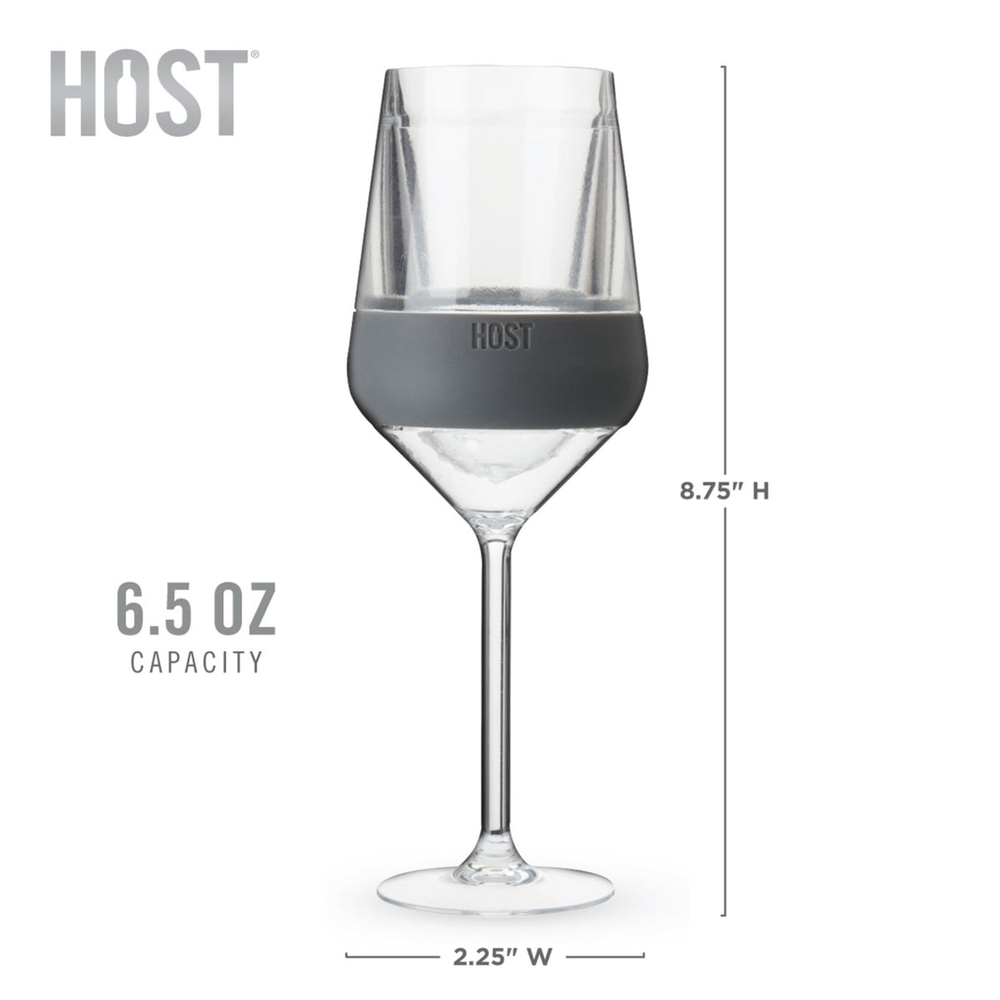 Wine FREEZE Stemmed in Gray (set of 2)