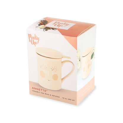 Annette™ Hello Beautiful Ceramic Tea Mug & Infuser