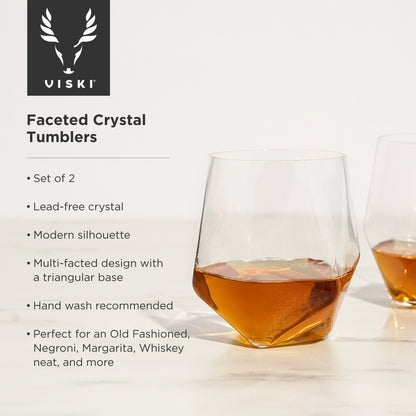 Faceted Crystal Tumblers