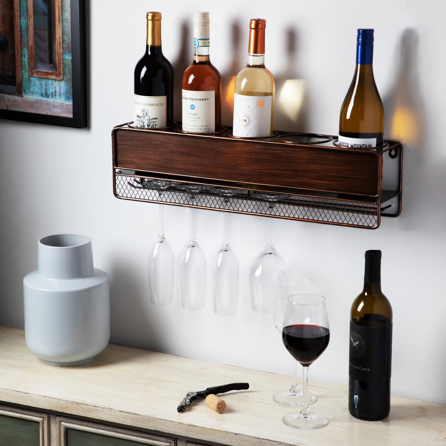 Rustic Wine Shelf by True