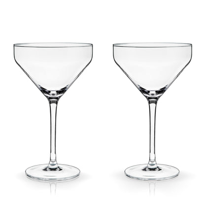 Raye Angled Crystal Martini Glasses