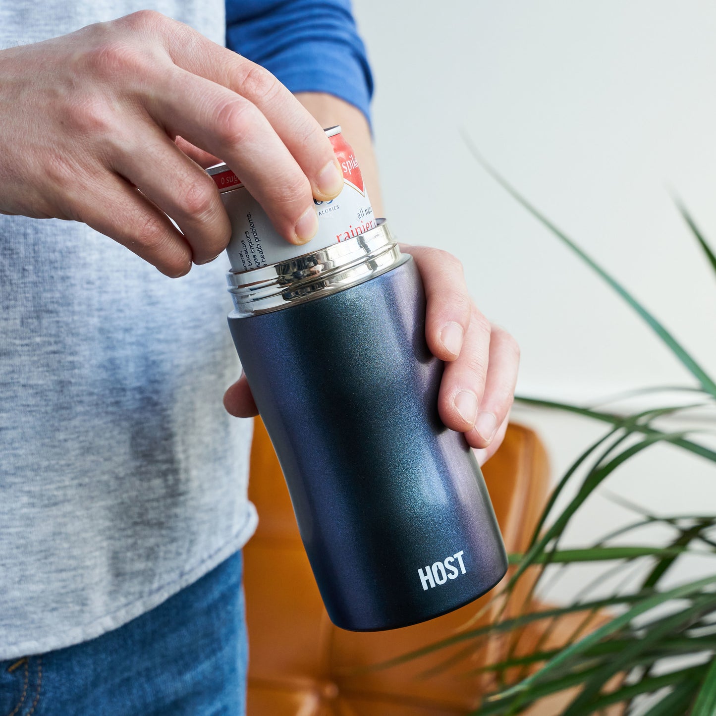 Stay-Chill Slim Can Cooler in Galaxy Black