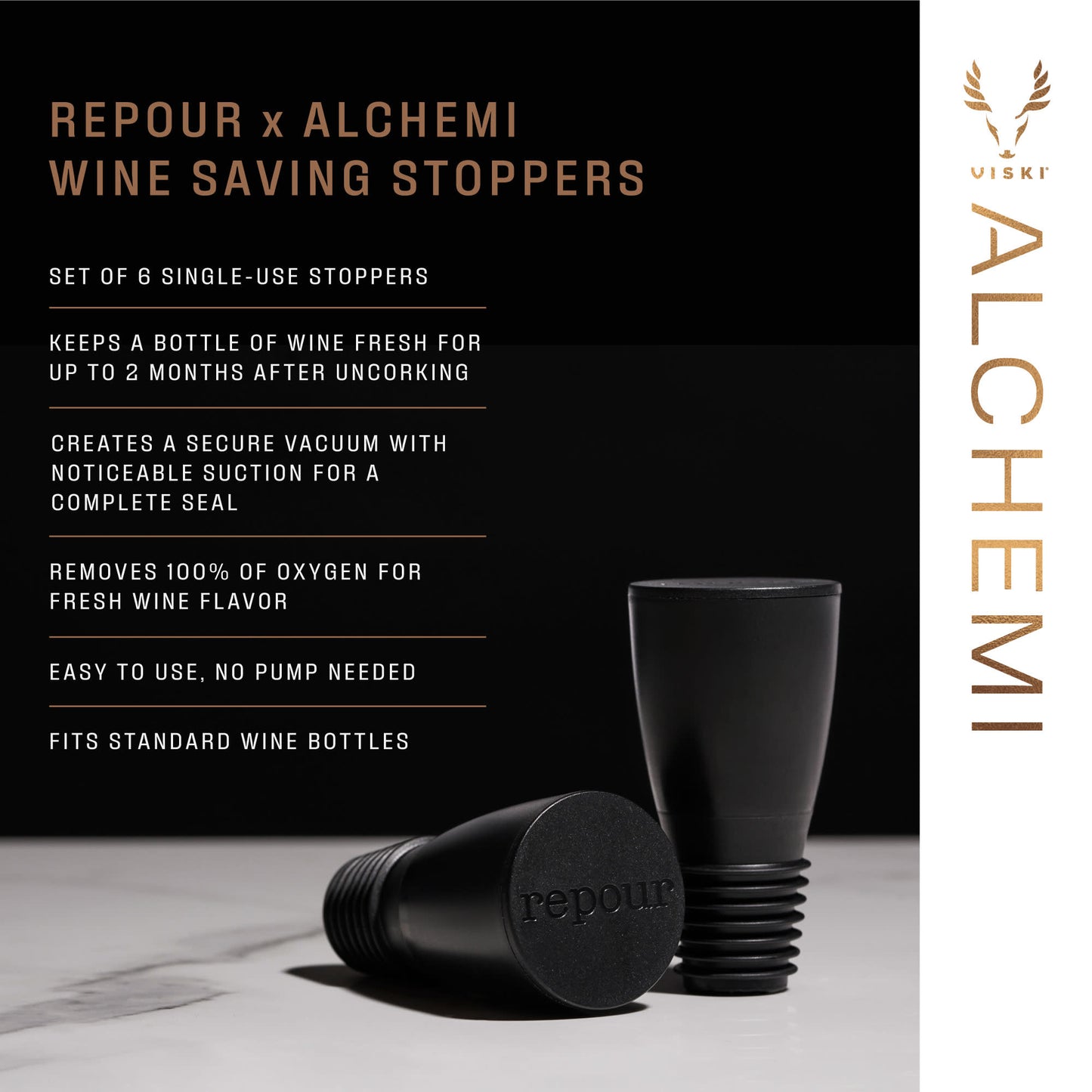 Repour Alchemi Wine Saving Stoppers