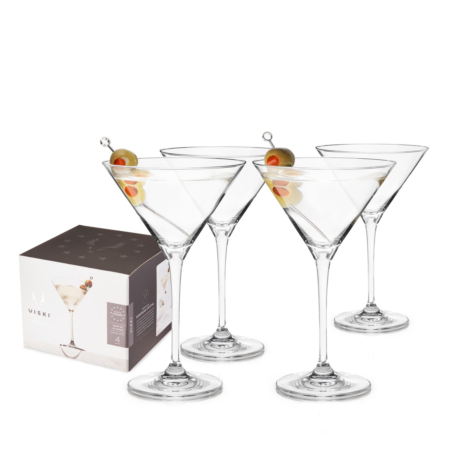 Reserve Milo Crystal Martini Glasses By Viski (set of 4)
