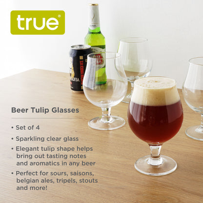 Beer Tulip Glasses, Set of 4