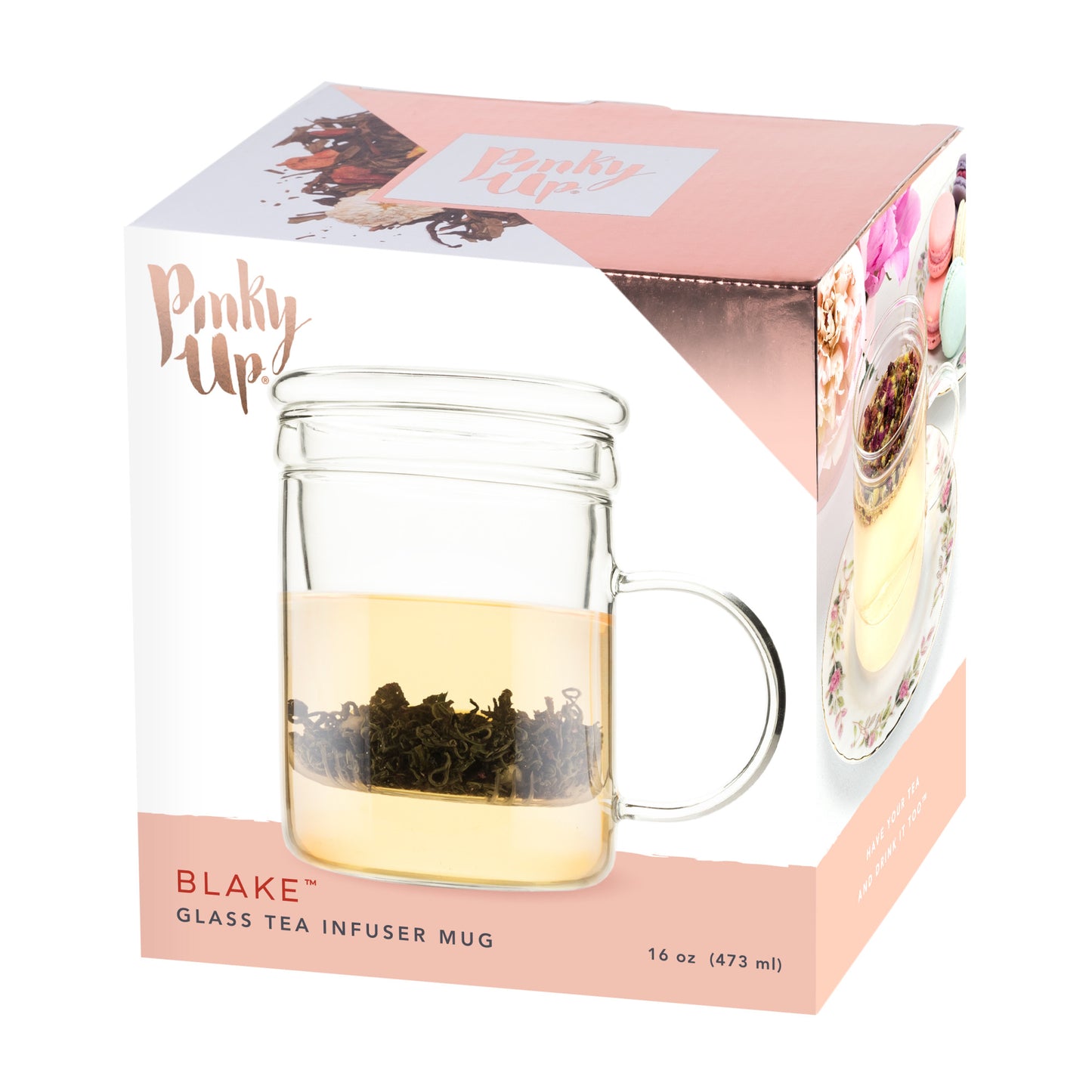 Blake Glass Tea Infuser Mug