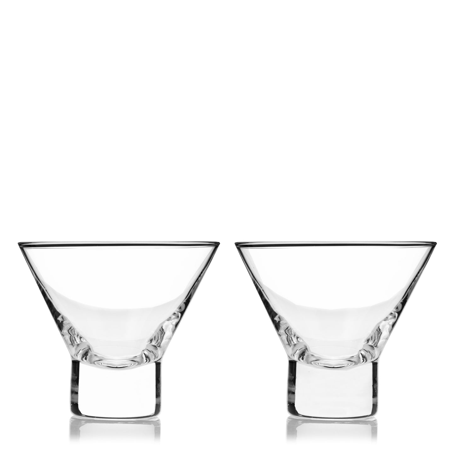 Heavy Base Crystal Martini Glasses