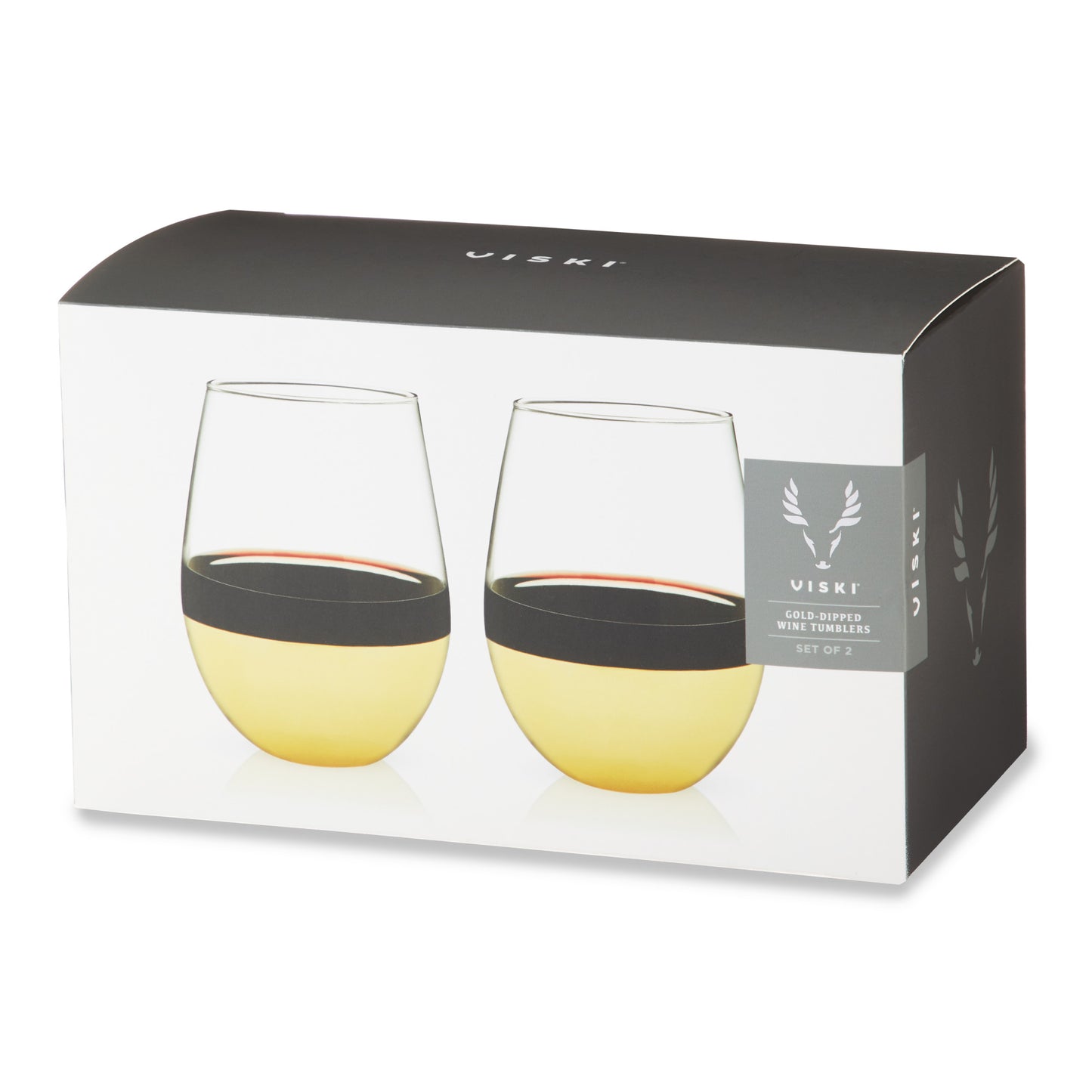 Belmont Gold-Dipped Wine Tumblers Viski®