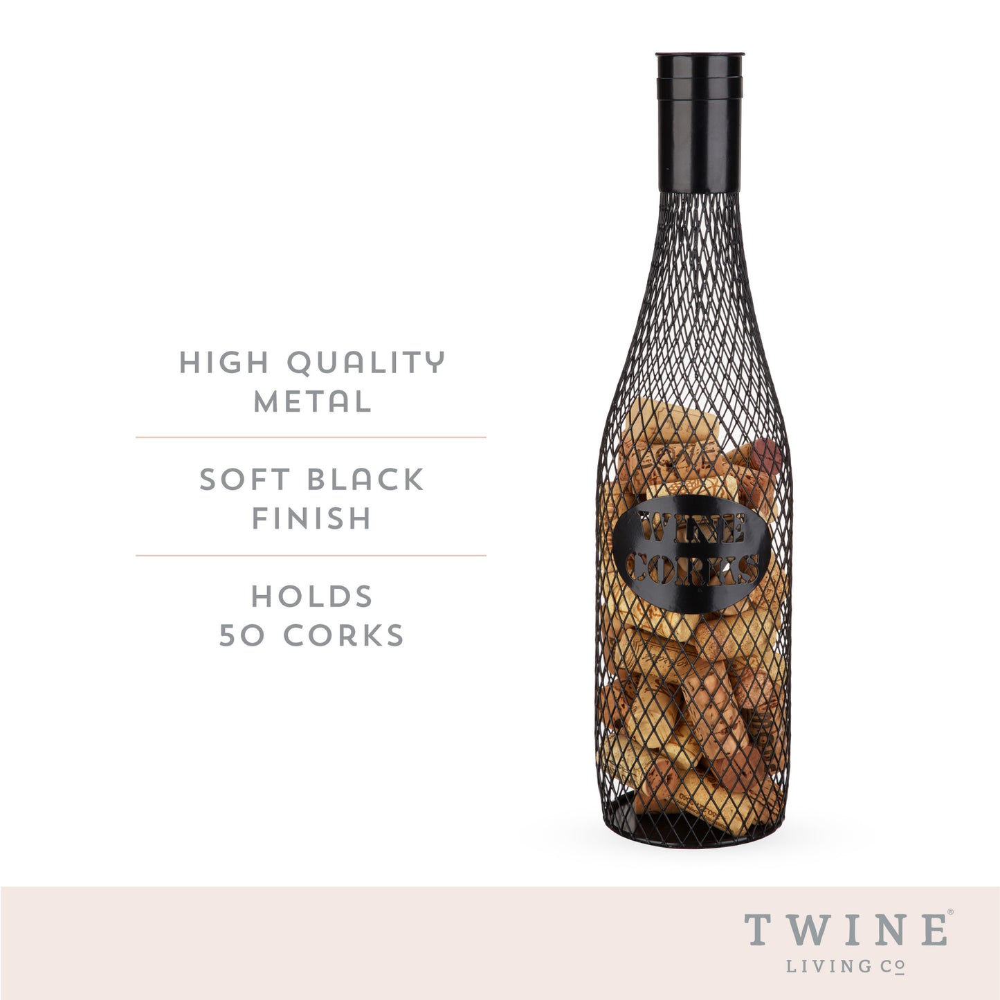 Black Wine Bottle Cork Holder
